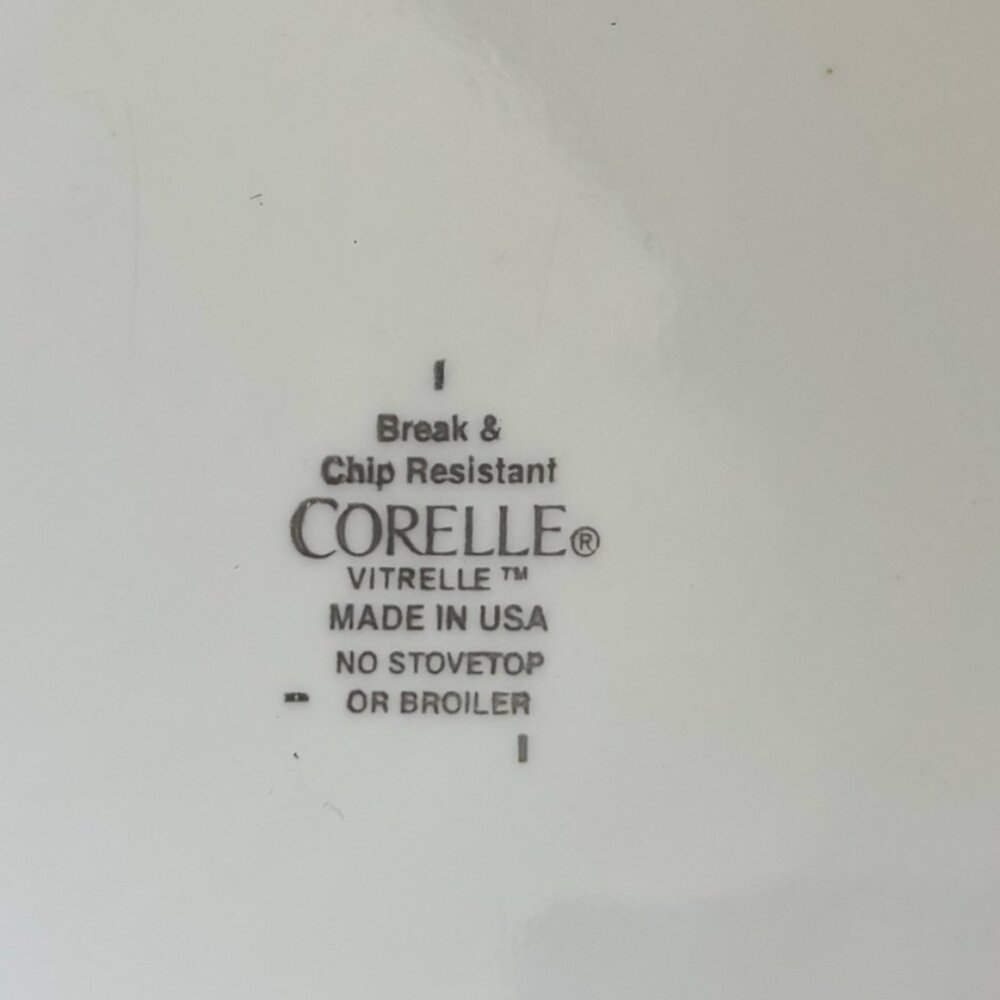 6 Corelle Vive Lunch Plates Nouveau White Black - Picture 4 of 4